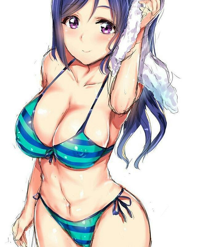 Hot anime girl in bikini