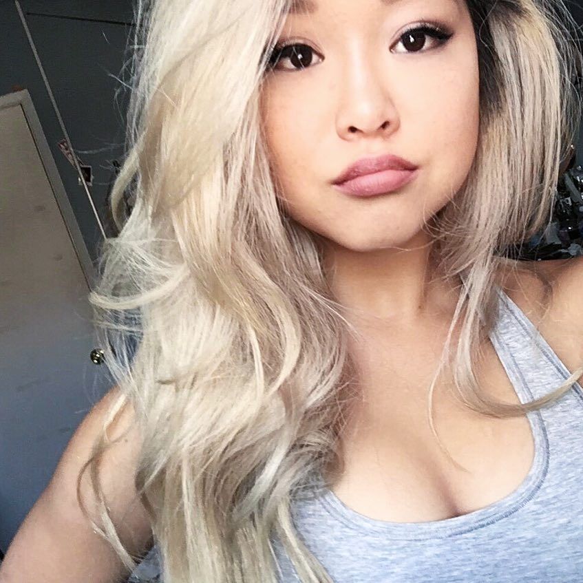 Blonde asian women