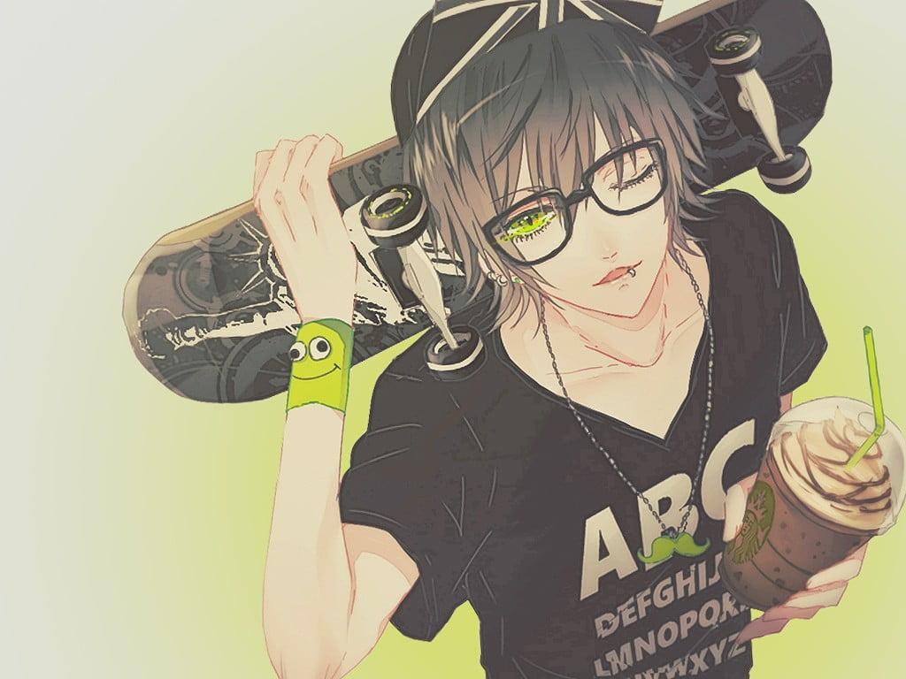with glasses boy Anime