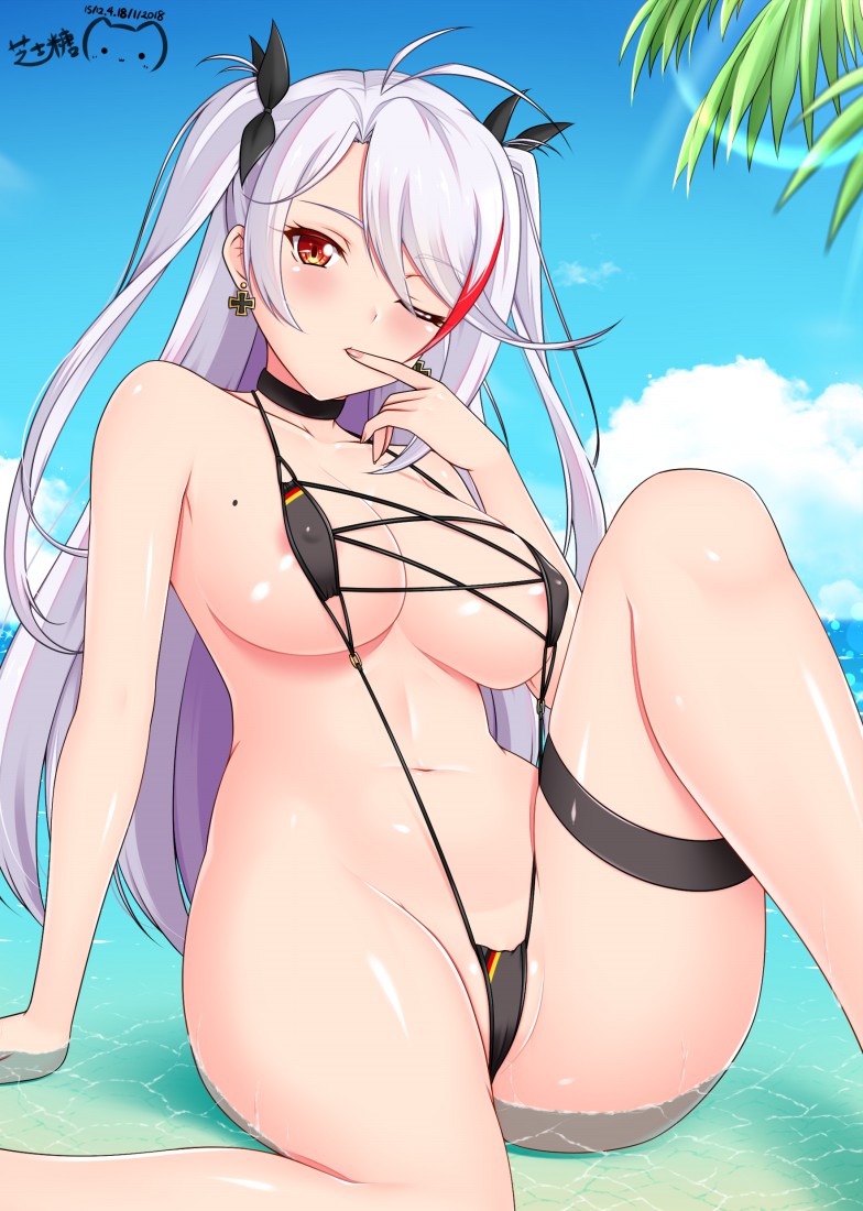 Anime busty bikini