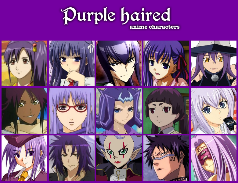 characters Purple hair anime