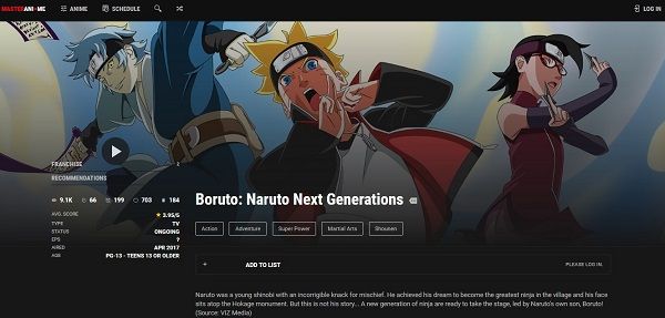 Anime sites with english sub