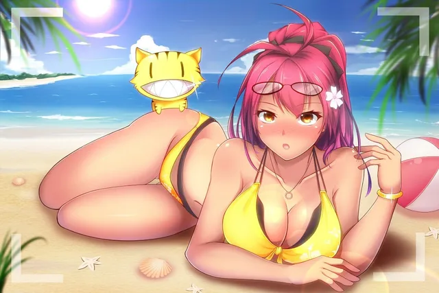 girl bikini in anime Hot