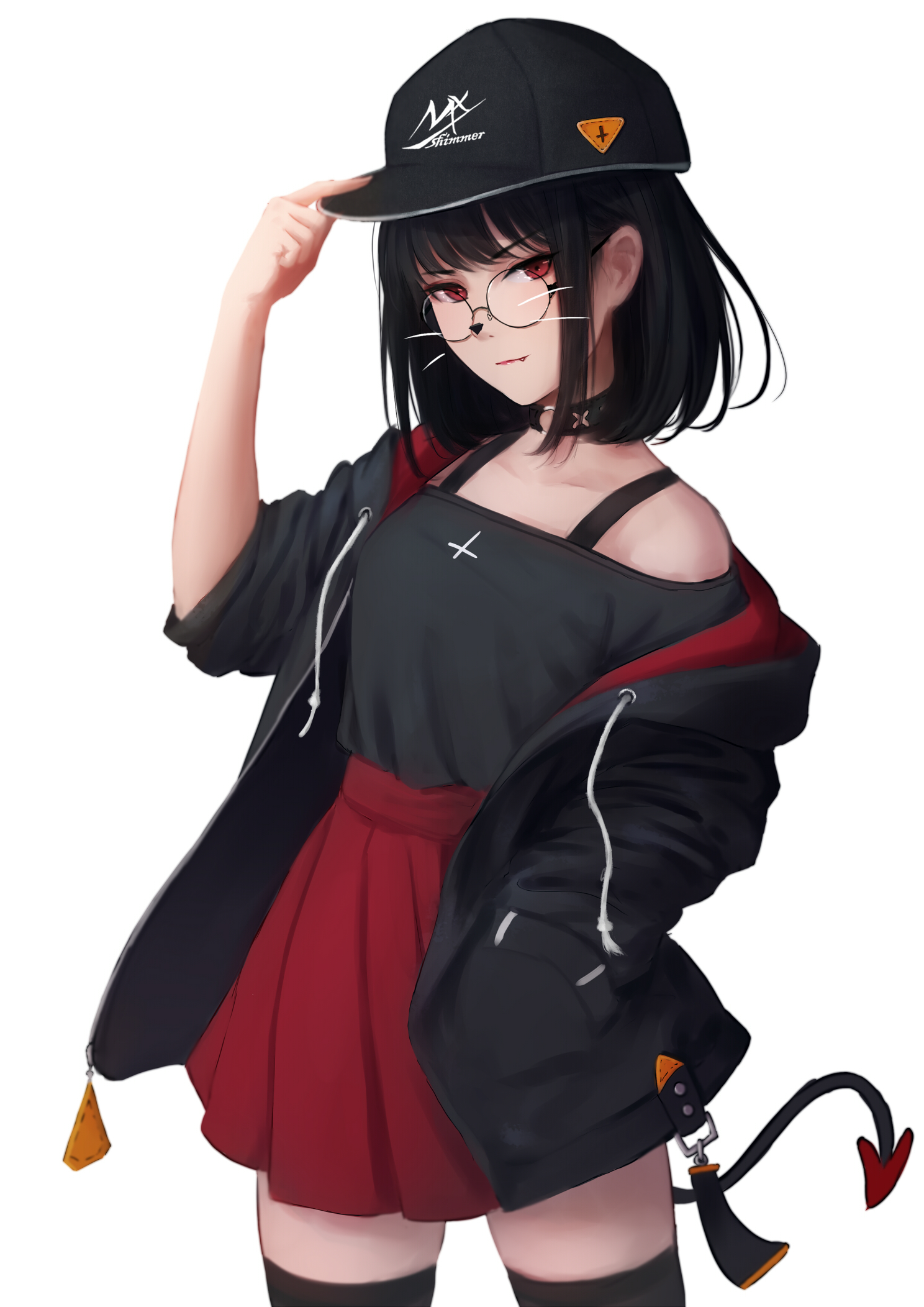 Anime girl with black hair and black eyes