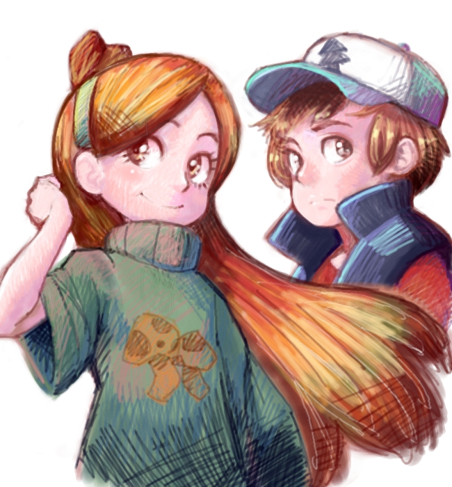 anime Dipper and mabel