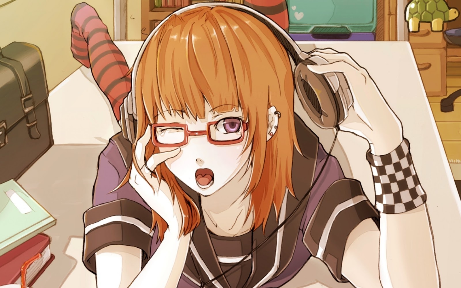 in glasses girl Anime