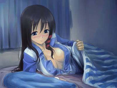 girl in bed Anime