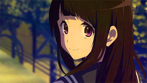 gif Anime girl smiling