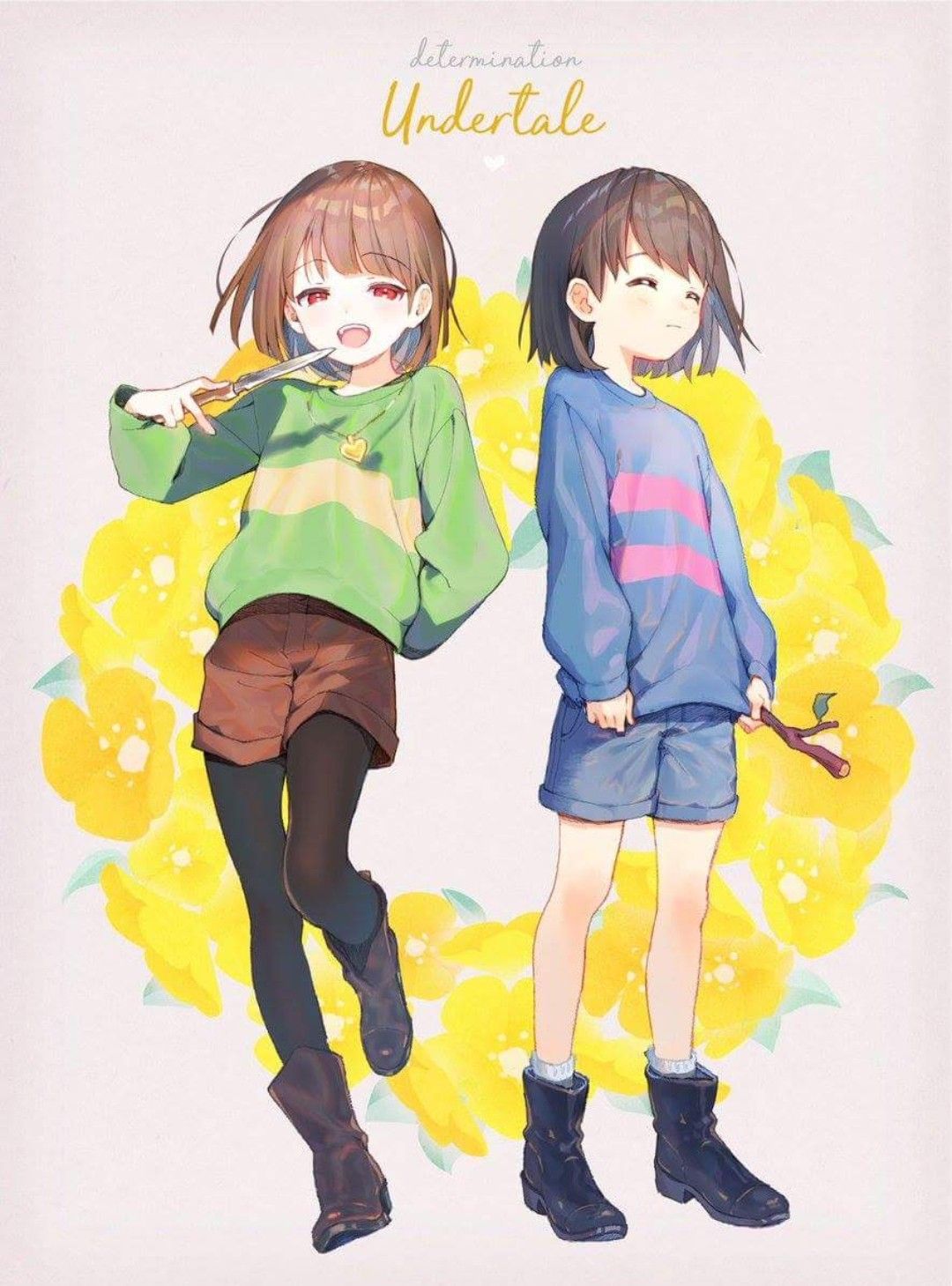 chara and Anime frisk