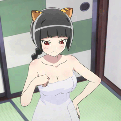 in Anime towel girl