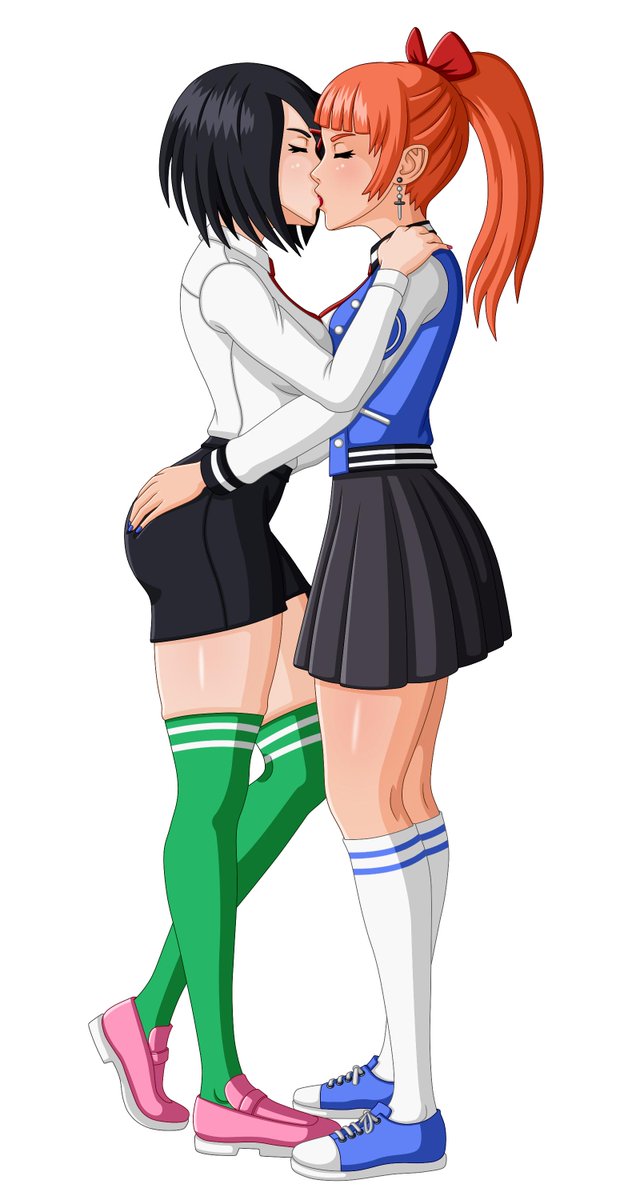 girl on knees Anime her