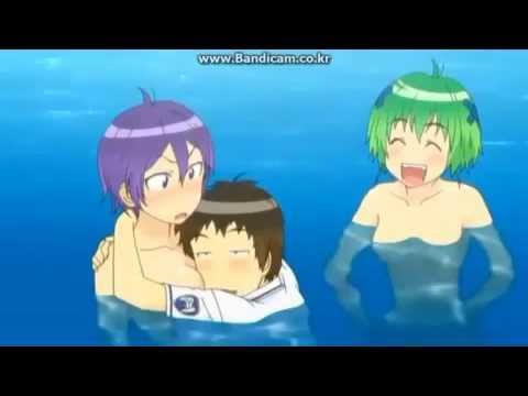 skinny dipping girl Anime