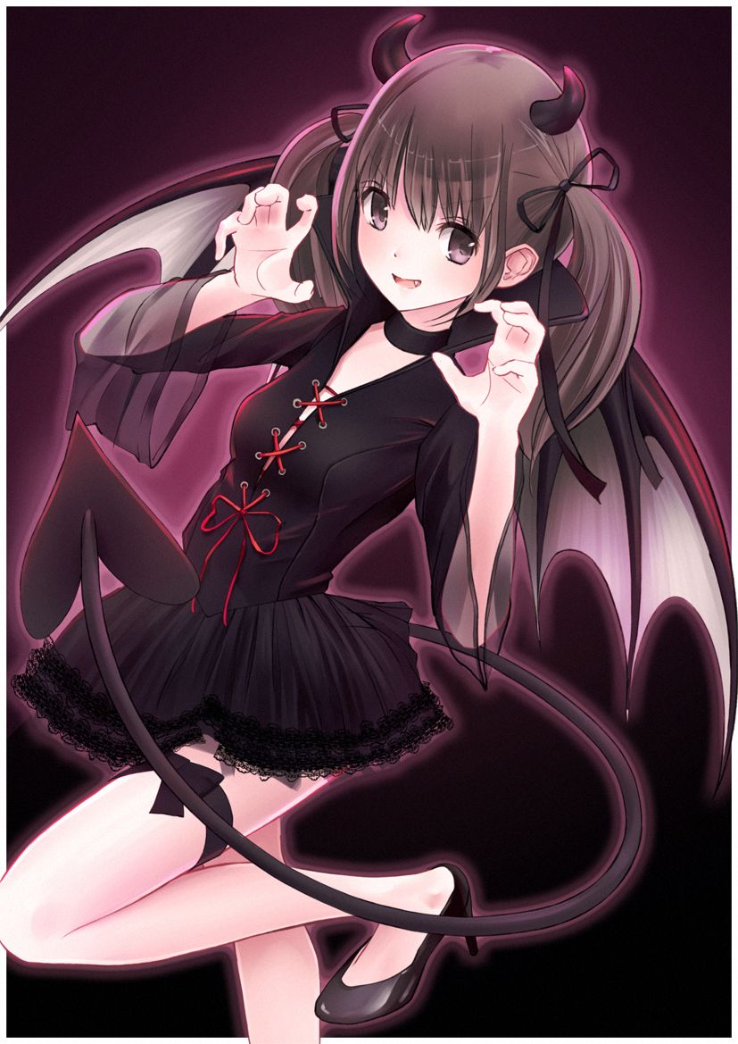 with bat wings Anime girl