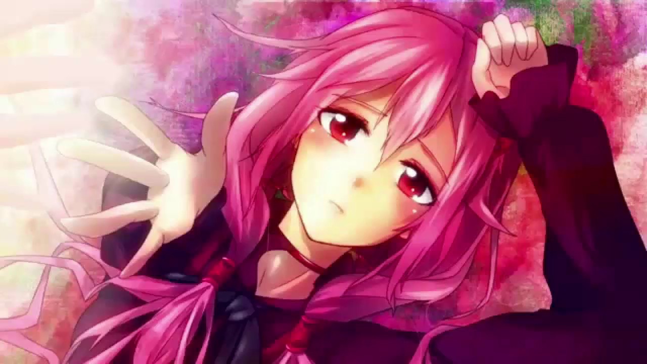 girl light hair pink with Anime