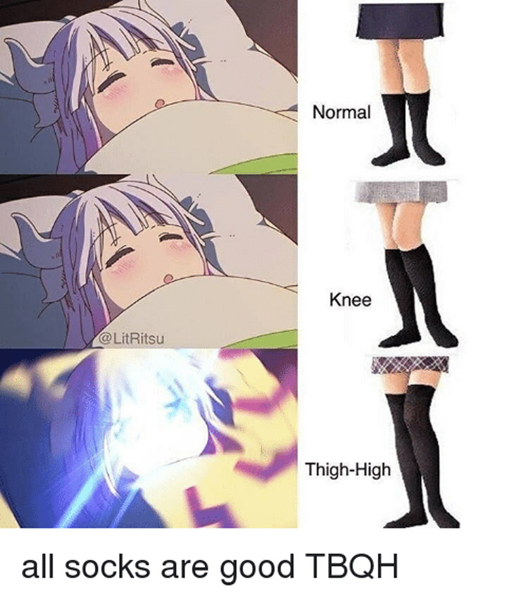 socks high Anime thigh
