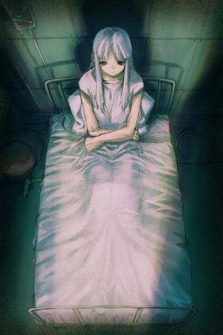 Anime girl in bed