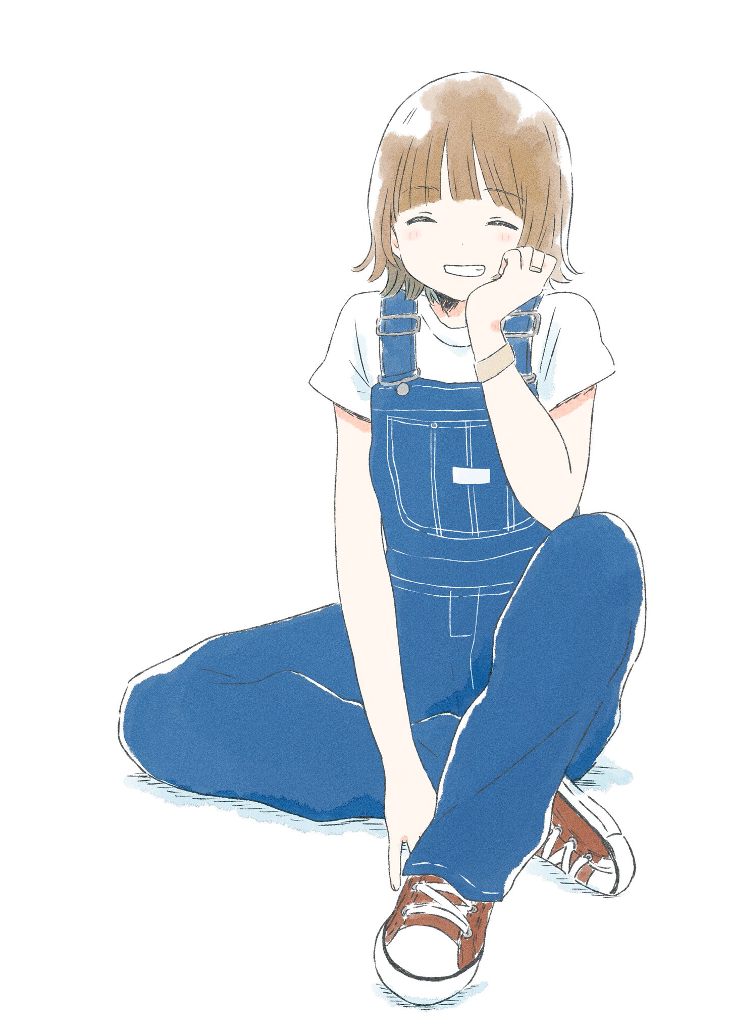 girl in overalls Anime