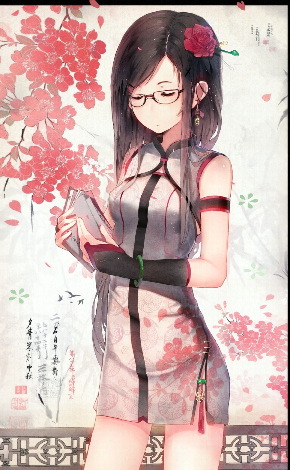girl in chinese dress Anime