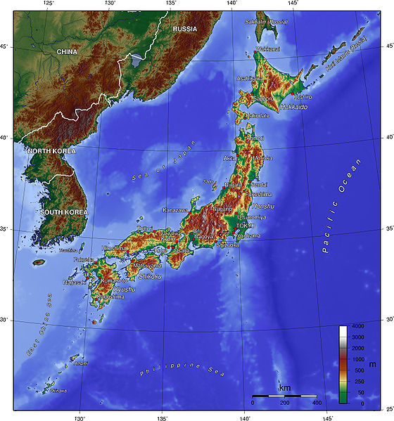 Japan meteorological weather map