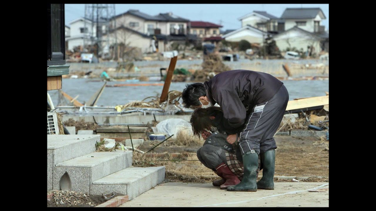 An earthquake and tsunami in japan