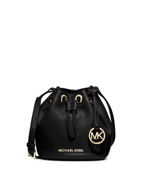 Michael kors draw strip shoulder bag in black