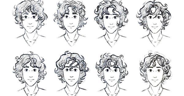 hair curly boy Anime with