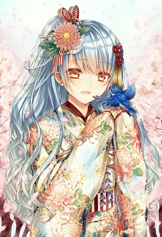 girl kimono Anime in