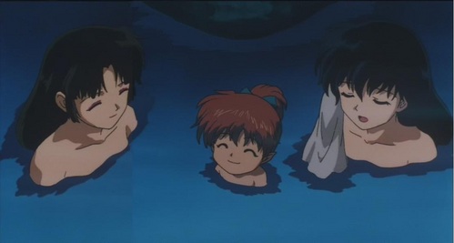 skinny dipping girl Anime