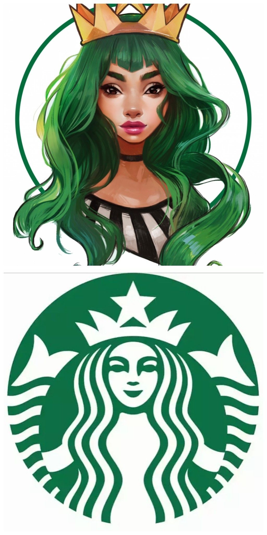 woman hair starbucks Anime