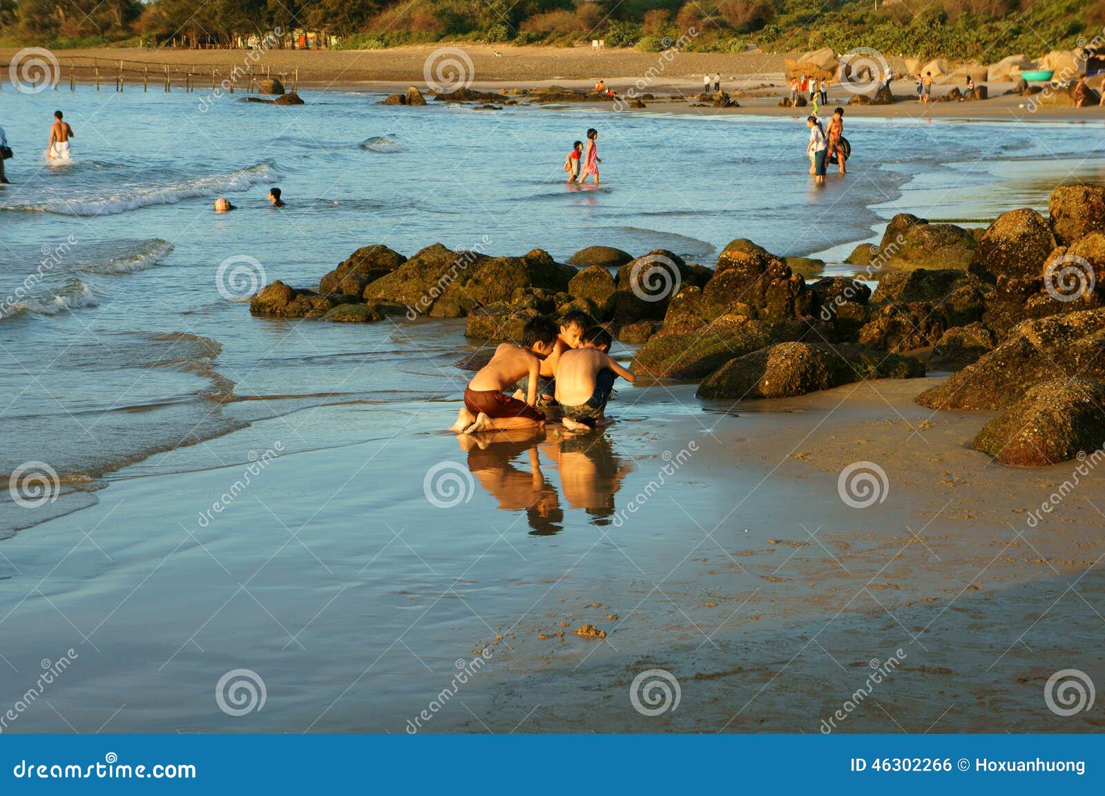 beach scene Asian photo