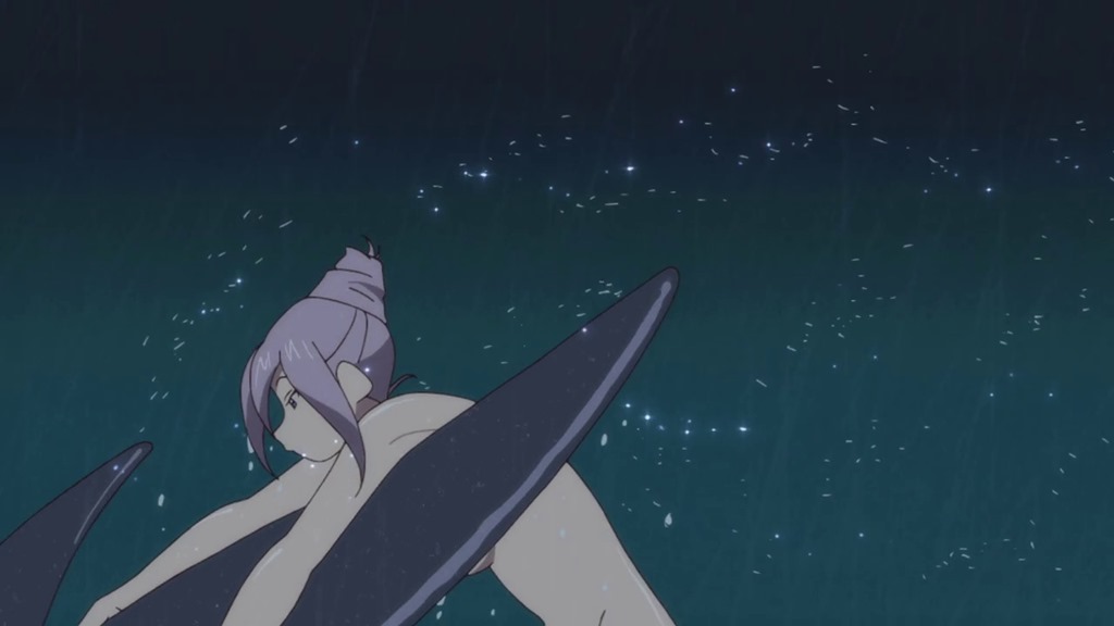 skinny dipping girl Anime