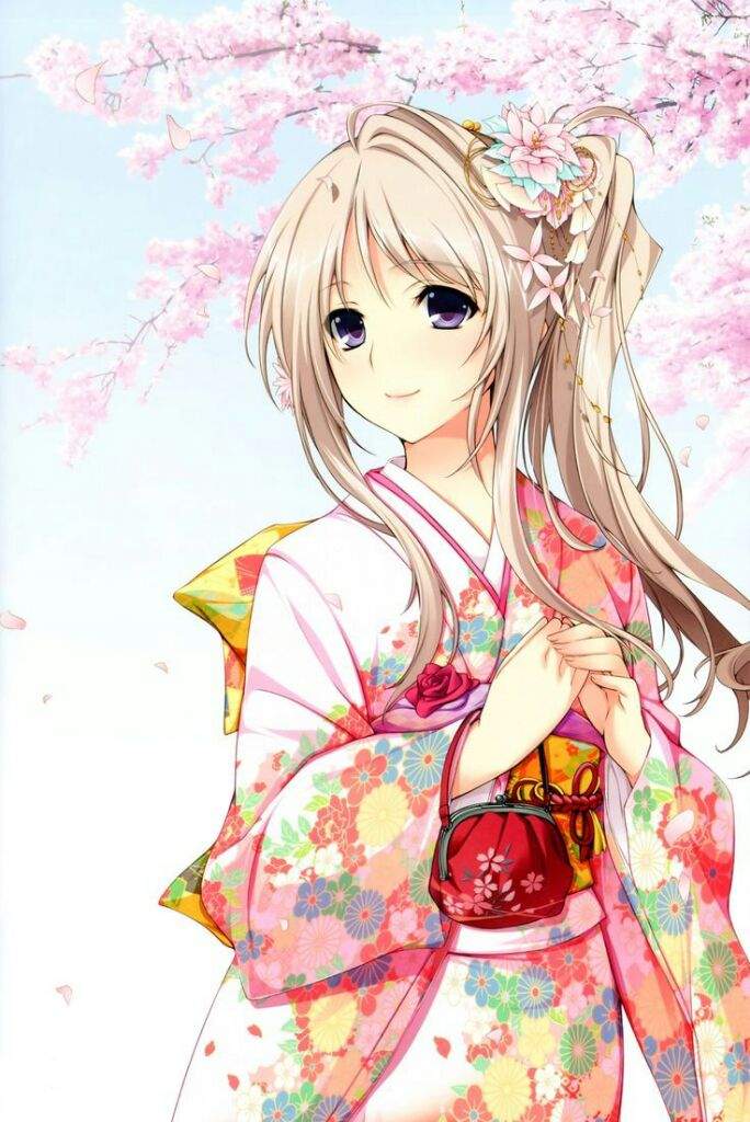 girl kimono Anime in