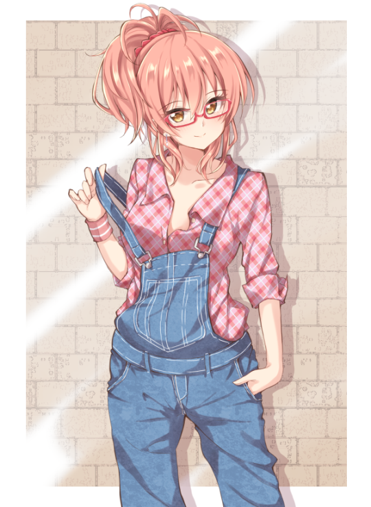 girl in overalls Anime