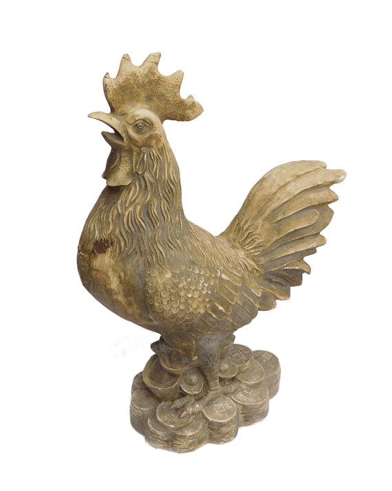 Asian chicken pottery pendant