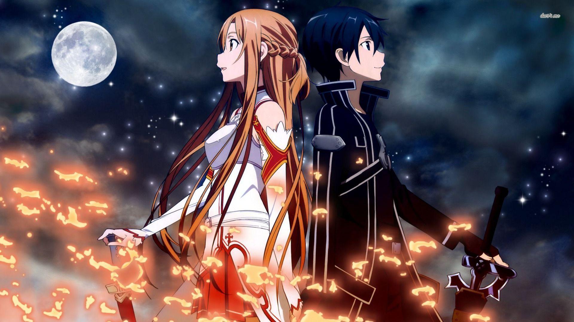 kirito and Anime asuna