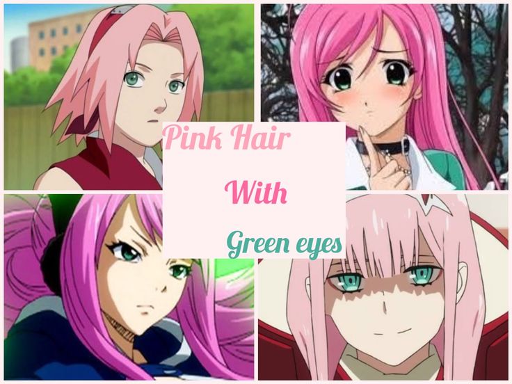 haired anime girls Green